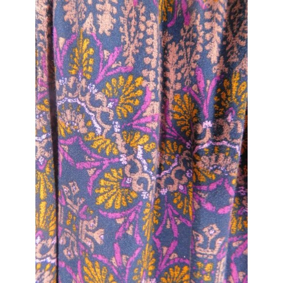 Mossimo Supply Co Pants Womens Small Purple Boho Floral Rayon Joggers Drawstring - Picture 8 of 11